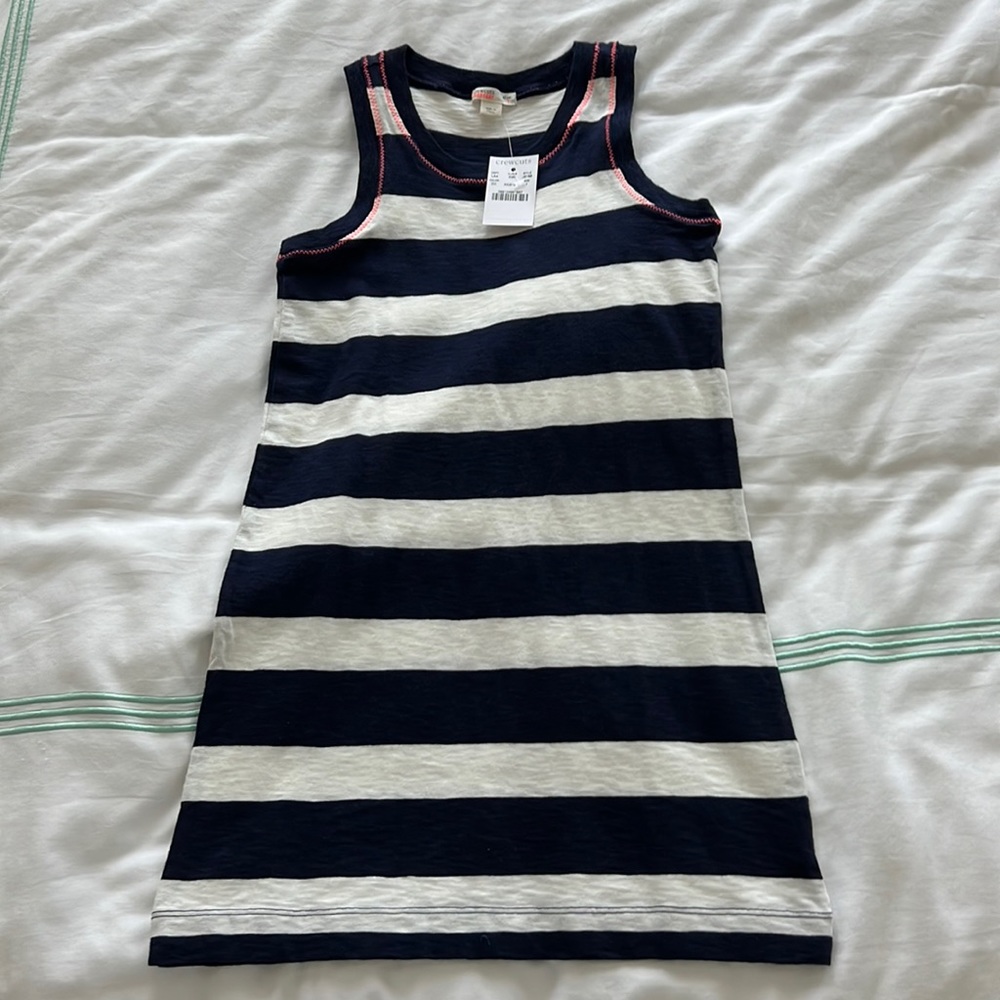 Crewcuts striped rugby tank dress size 7